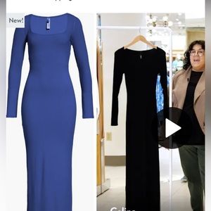 LOOKING FOR colbat blue dress long sleeve without the keyhole